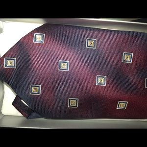 Mens Burma Bibas Burgandy silk tie Nordstrom’s new